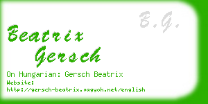 beatrix gersch business card